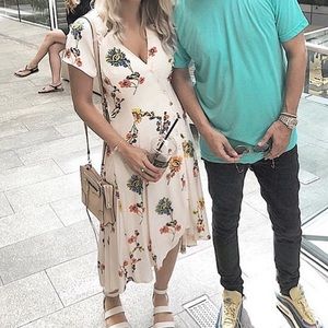 Free people high low cream dress